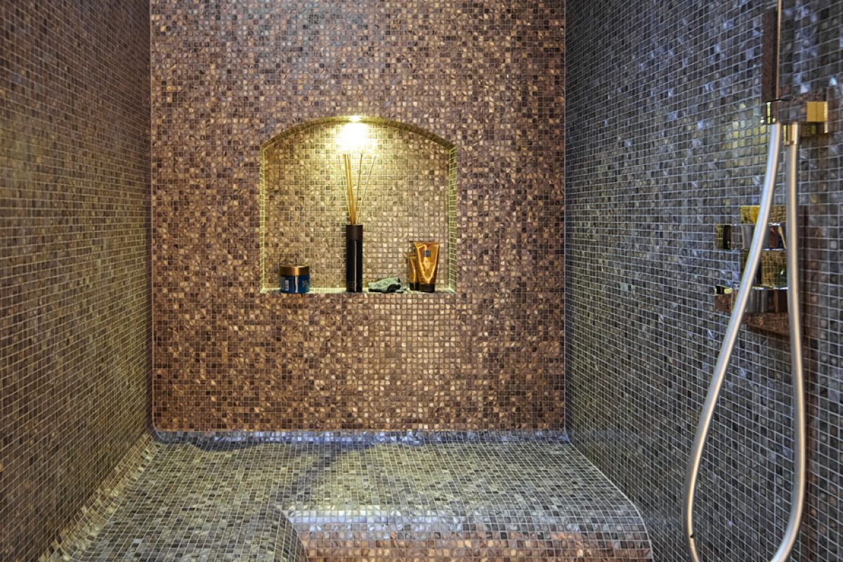 Sauna sous verrière