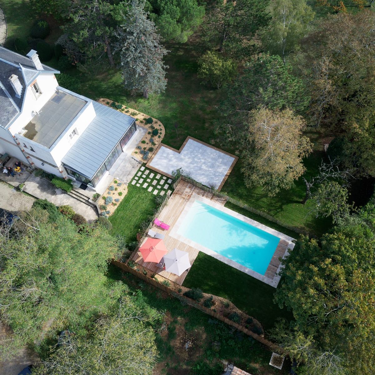 Piscine 8,00 x 3,00 m avec escalier et volet